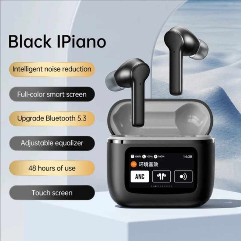 T68 Tour Pro 2 - ANC True Wireless Bluetooth - Touch-Screen LED Smart Case