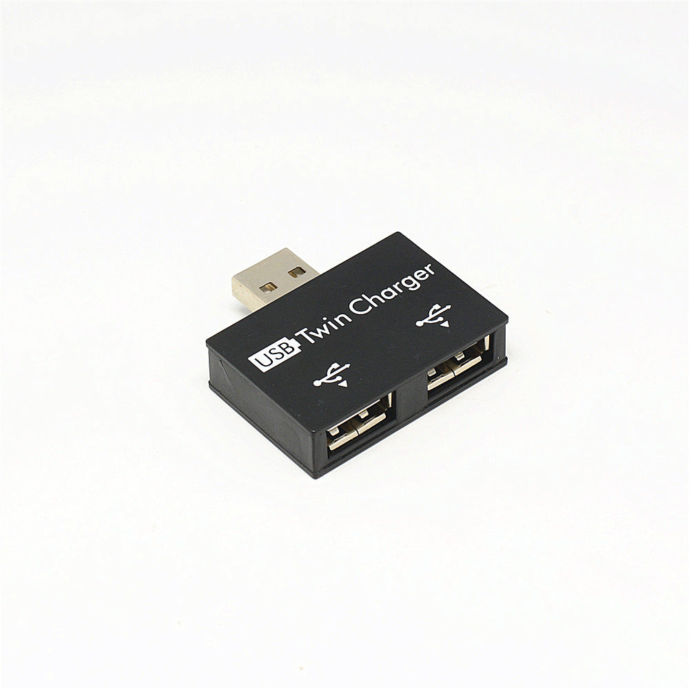 Compact USB Hub - Dual Type-A Ports for Charging and Data Transfer