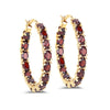 6.00 Carat Genuine Garnet .925 Sterling Silver Earrings