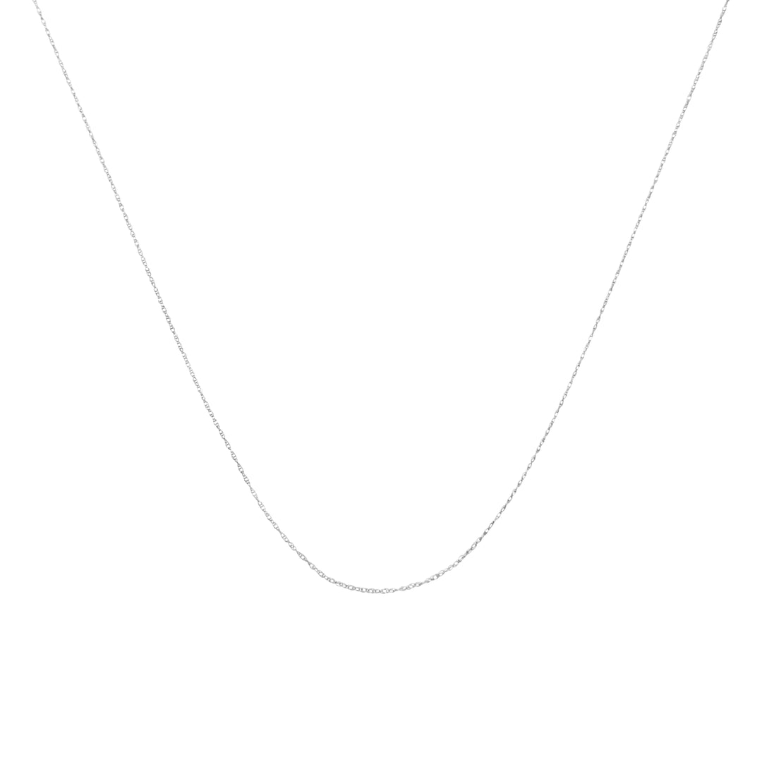 Solid 10K Yellow Gold 0.5mm Slim and Dainty Unisex 18" Rope Chain Necklace