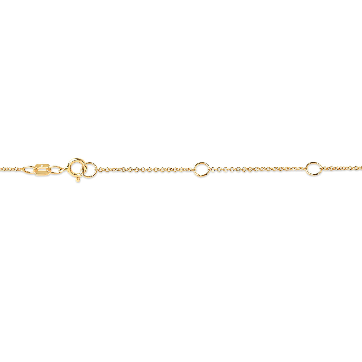 Collar con colgante solitario moderno de bisel engastado de diamante redondo brillante de 1/3 quilates en oro amarillo de 10K, 16"-18" (color H-I, claridad SI2-I1)