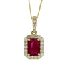 1.25ct Ruby Diamond Fashion Pendants 14KT Yellow Gold