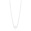 14k White Gold Pearl Solitaire Necklace
