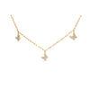 14KT Yellow Gold 1/2 Cttw Diamond Butterfly Station Paperclip Station Necklace (I-J Color, I1-I2 Clarity) - Adjustable 15