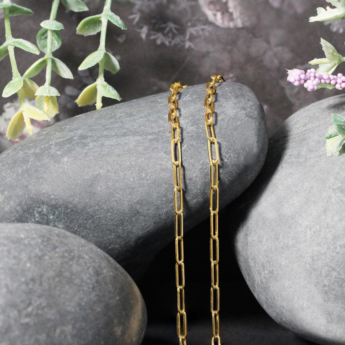 Cadena de eslabones de oro amarillo de 18 K (2.50 mm)