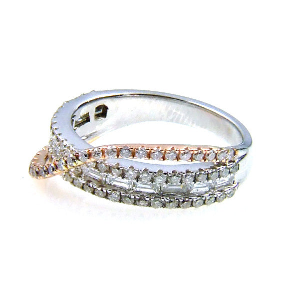 Anillo de oro blanco de 14 quilates con diamante natural de 1,00 ct