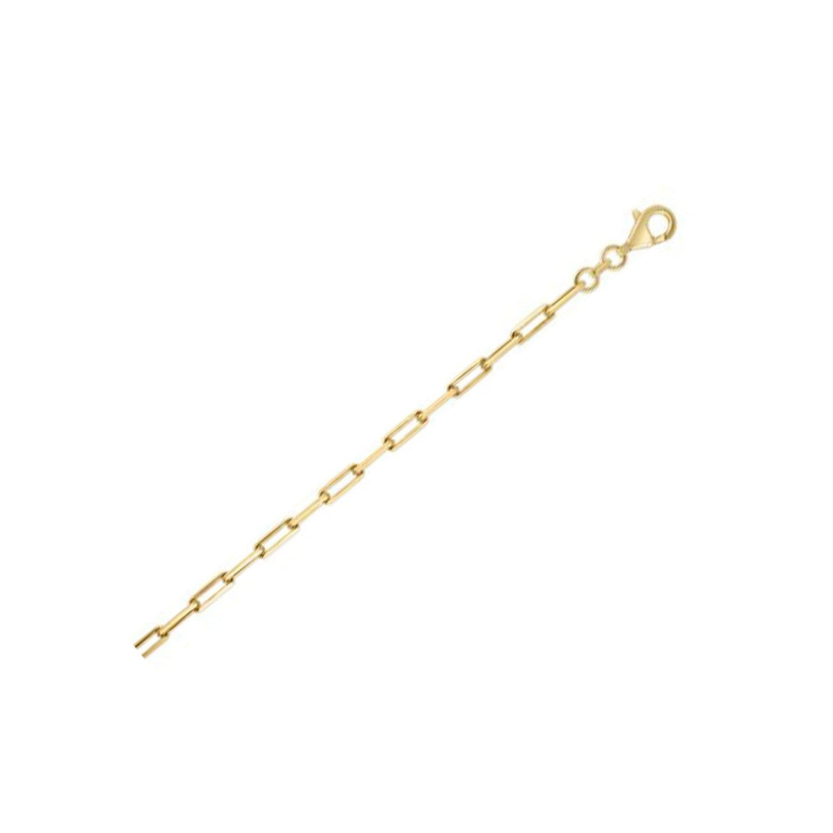 Cadena de eslabones tipo clip chapada en oro de plata de ley (2.95 mm)