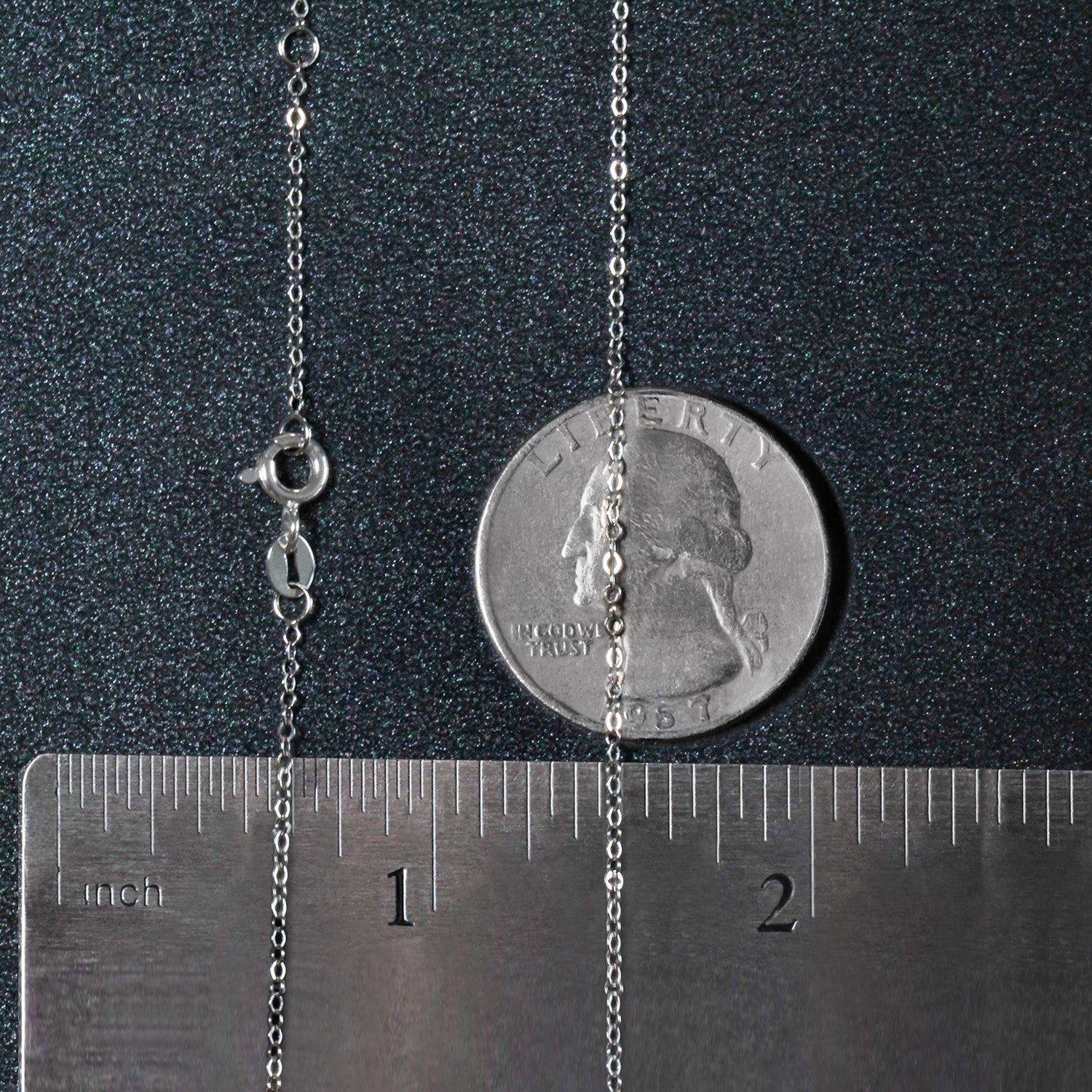 Cadena Piatto Doble Extensible de Oro Blanco de 14k (1.2mm)
