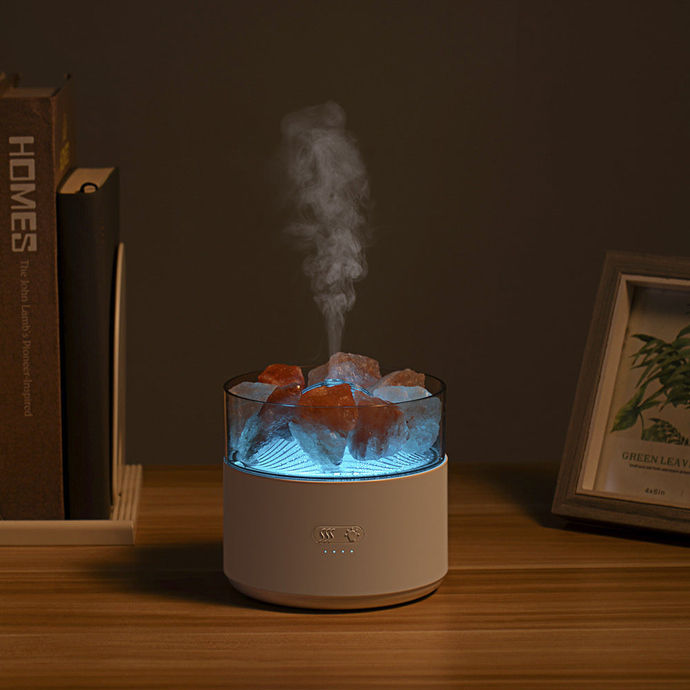 3-in-1 Aromatherapy Diffuser Humidifier - Himalayan Salt Lamp - 7 Color LED Night Light