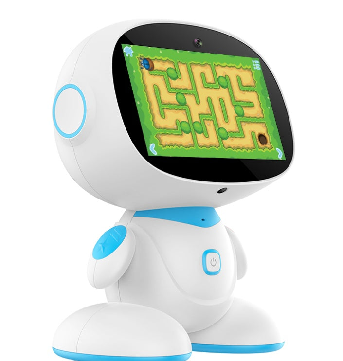 Smart Kids Learning Robot, 7" IPS Touchscreen, 4000mAh, Wi-Fi & Mic (Blue / Pink)