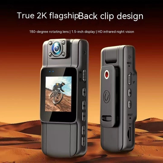 Advanced 2K Flagship Action Camera with 180° Rotatable Lens and HD Infrared Night Vision