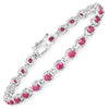 Pulsera de plata de ley .925 con rubí genuino de 5,50 quilates