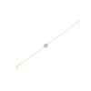 14k Yellow Gold Blue Evil Eye Bracelet (1.00 mm)