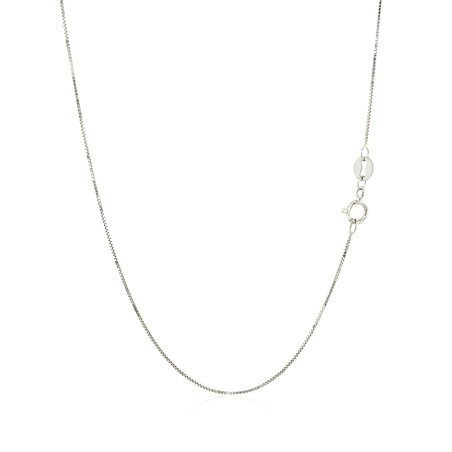 Cadena clásica de oro blanco de 10k de 0.6 mm