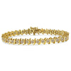 10K Yellow Gold Plated .925 Sterling Silver 7.0 cttw 2-Prong Set Round Brilliant Cut Diamond 