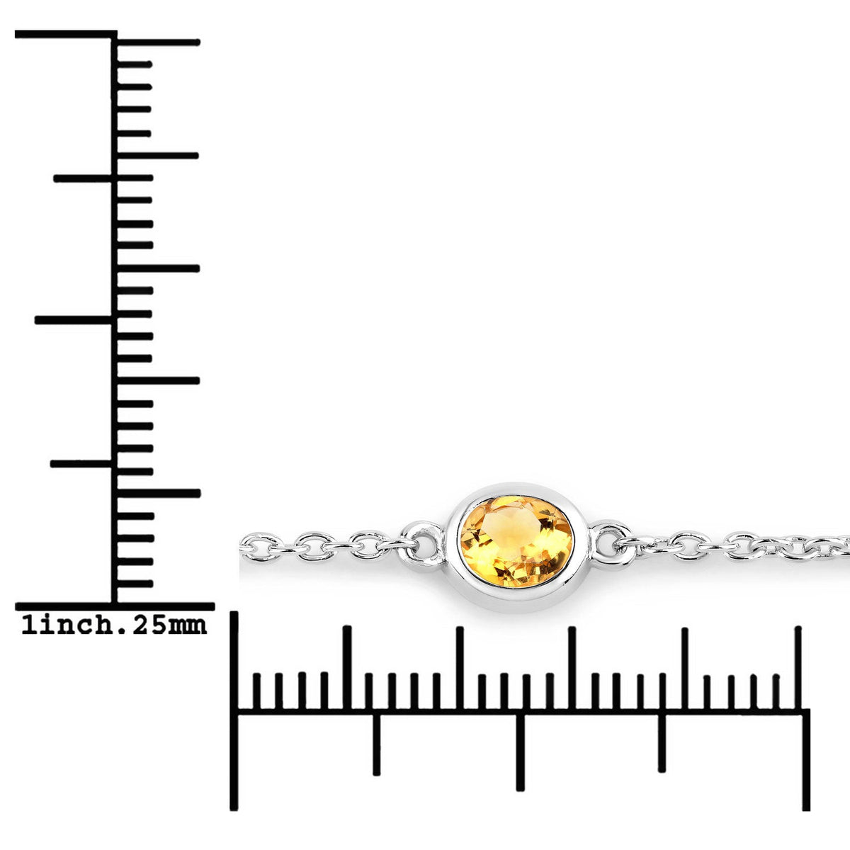 Pulsera de Plata de Ley 925 con Piedras Múltiples Genuinas de 1.83 Quilates