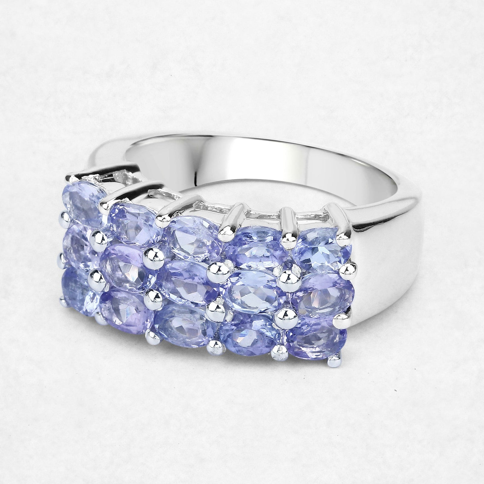 Anillo de plata esterlina 925 con tanzanita genuina de 2.55 quilates