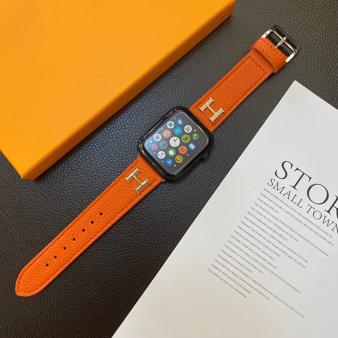 Кожаный ремешок для Apple Watch с натуральным рисунком