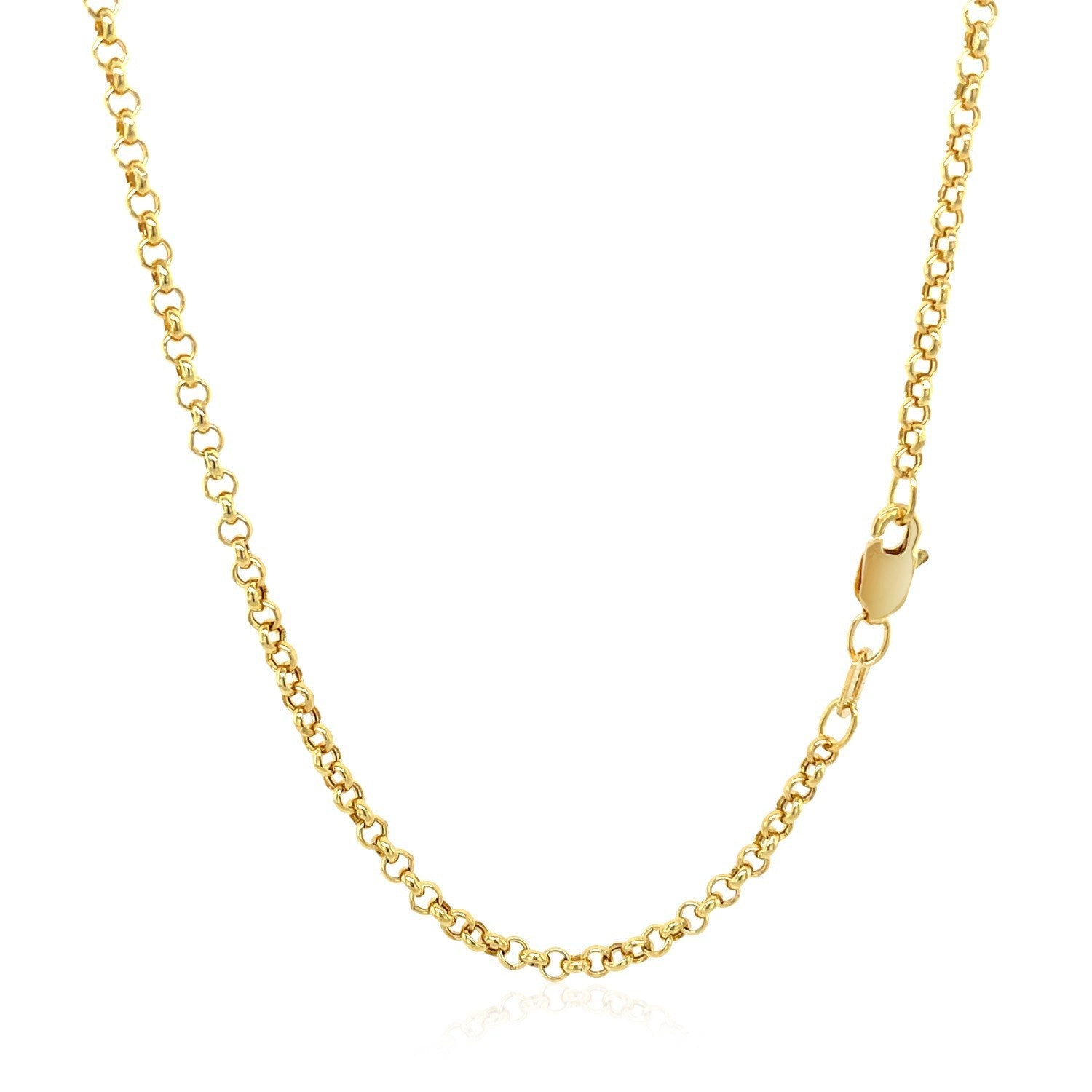 Cadena Rolo de Oro Amarillo de 14k y 2.3mm