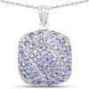 2.73 Carat Genuine Tanzanite .925 Sterling Silver Pendant