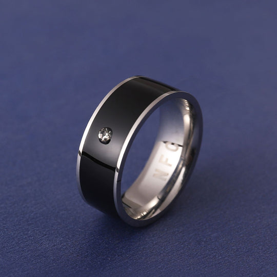 Titanium Steel Phone Tag Smart Ring