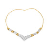 10K Yellow and White Gold 1.0 Cttw Round and Princess cut Diamond 