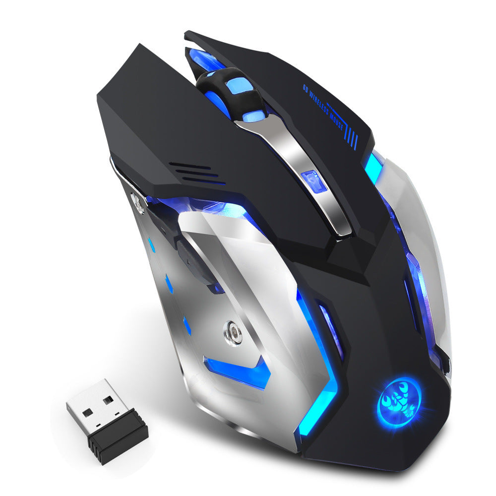 HXSJ M10 - Wireless Gaming Mouse 2400DPI - Ergonomic Design with 7-Color Breathing Backlight