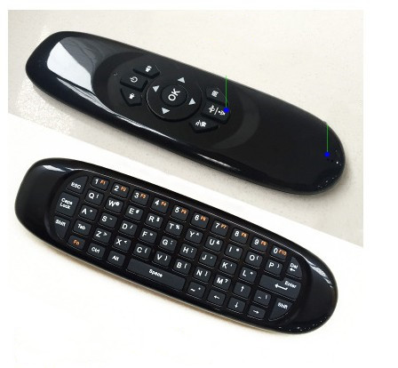 Wireless Qwerty Keyboard  - Gyroscope Air Mouse - Unique TV Remote Design - Android / Windows / Mac / Linux