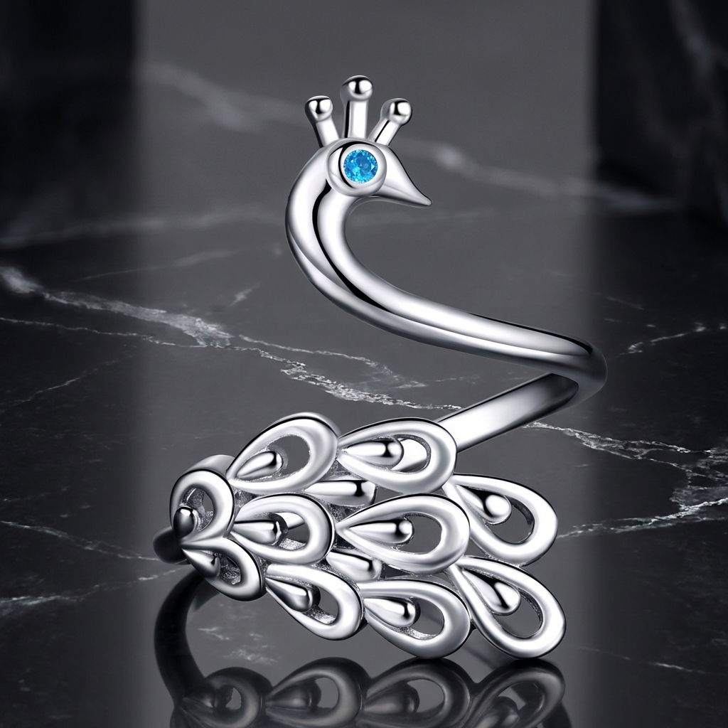 Anillo de plata de ley 925 con baño de platino, circonitas cúbicas y engaste pavé para mujer