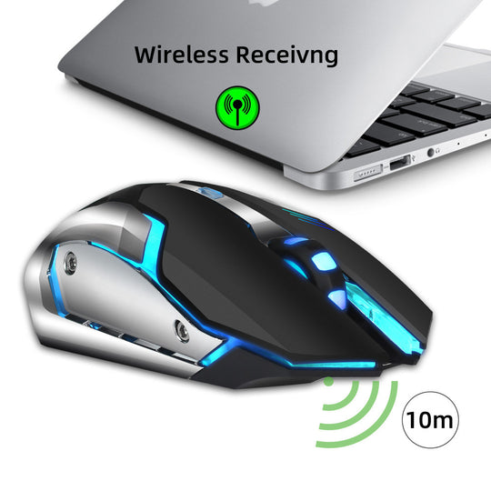 HXSJ M10 - Wireless Gaming Mouse 2400DPI - Ergonomic Design with 7-Color Breathing Backlight