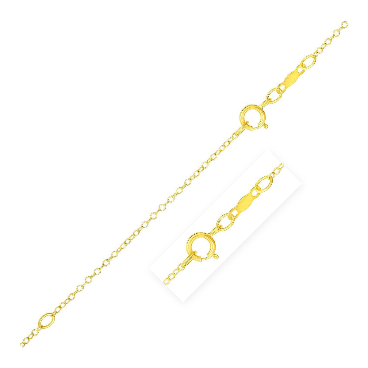 Cadena extensible en oro amarillo de 14k (1,2 mm)