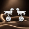 925 Sterling Silver White Gold Plated Pavé Setting CZ Earrings for Women