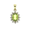 .96ct Peridot Diamond Fashion Pendants 10KT Yellow Gold