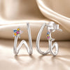 925 Sterling Silver Earrings with Pavé Setting CZ, 1.3*0.9cm, for Women