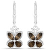 2.20 Carat Genuine Smoky Quartz .925 Sterling Silver Earrings