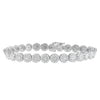 14K White Gold 2.00 Cttw Diamond Halo Link Tennis Bracelet (H-I Color, I1-I2 Clarity) - 7