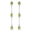 2.10 Carat Genuine Peridot .925 Sterling Silver Earrings
