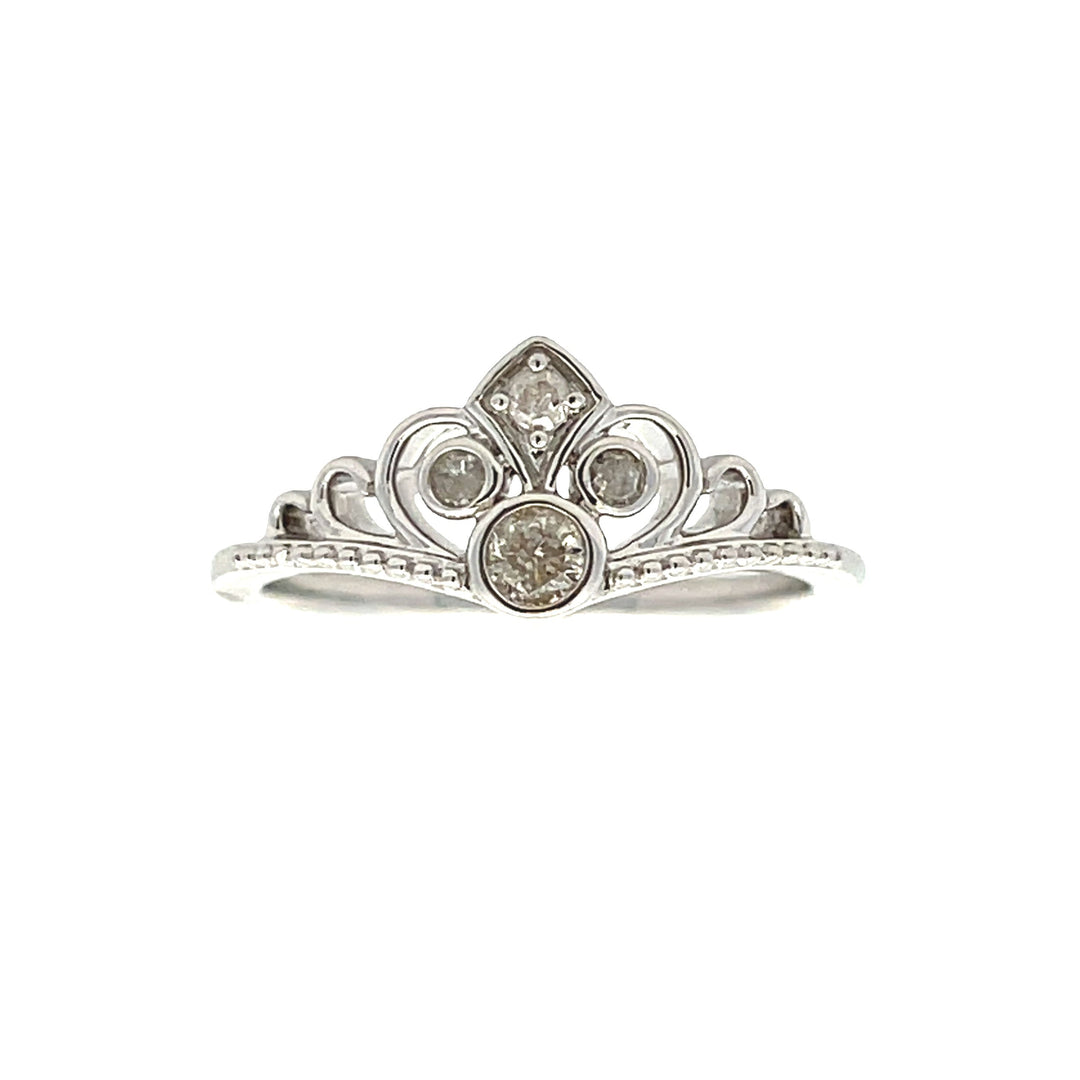 Genuine .17ct Diamond Ring Sterling Silver