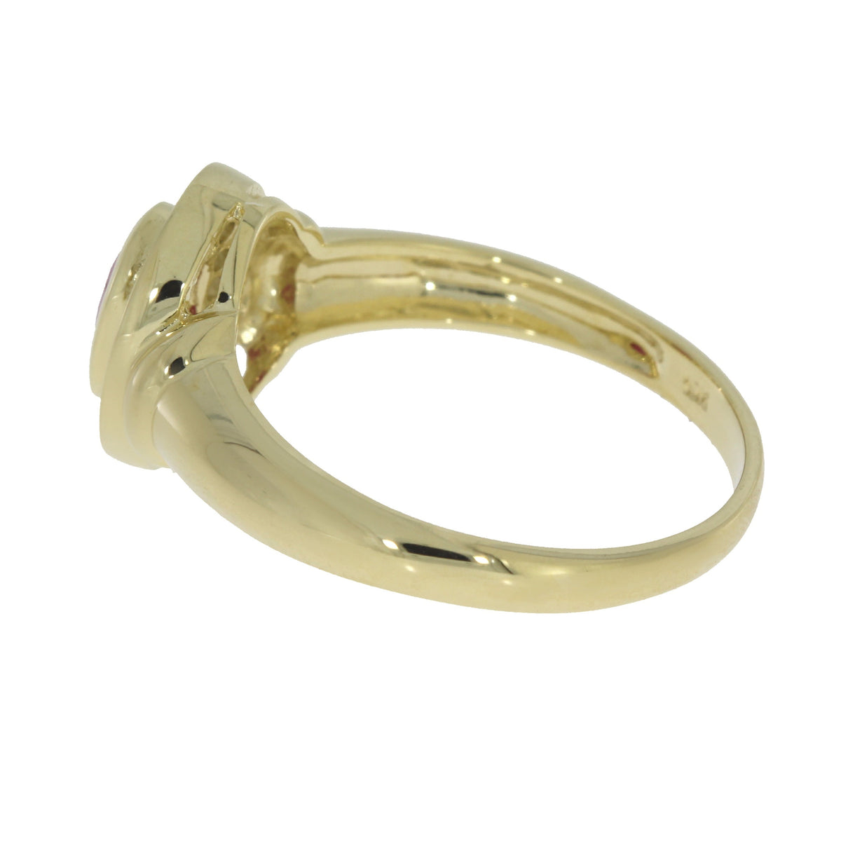 Anillo de rubí y diamantes natural de 0,70 ct, oro amarillo de 10 kt