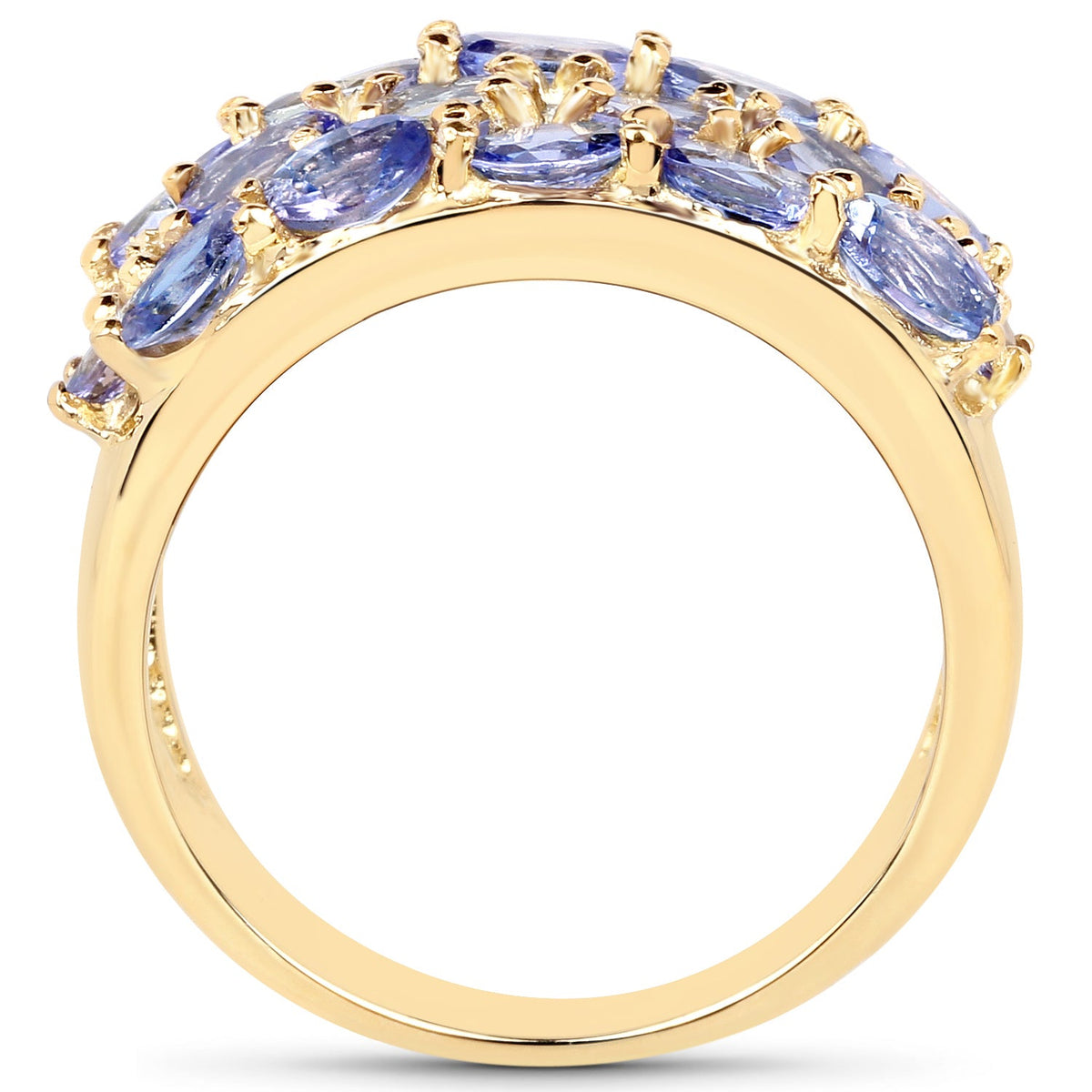 Anillo de Plata de Ley .925 con Tanzanita Genuina de 2.72 Quilates