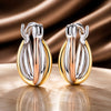 S925 Sterling Silver Earrings with Platinum, Rose Gold, and Gold Plating for Women