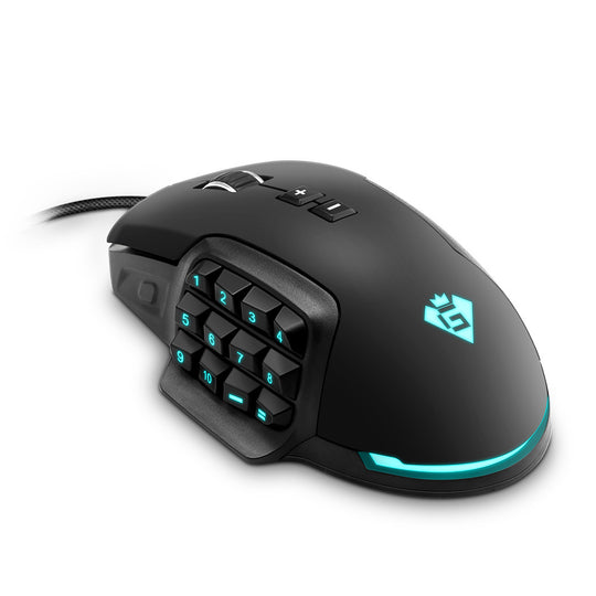 ErgoMaster 24000 Laser Gaming Mouse with Backlit Keypad - 24,000dpi and 16 Programmable Keys