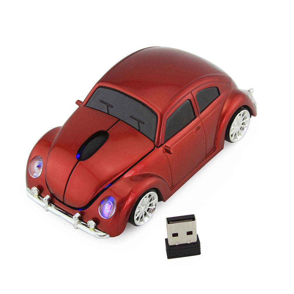 VW Beetle Car Shape Wireless PC Mouse - 2.4GHz Bluetooth - Ultra-Low Power Consumption