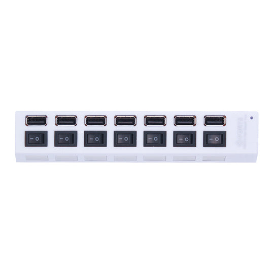 Versatile 7-Port USB 2.0 Hub with Each Port Independent Switch On/Off Control (4-Port Optional)