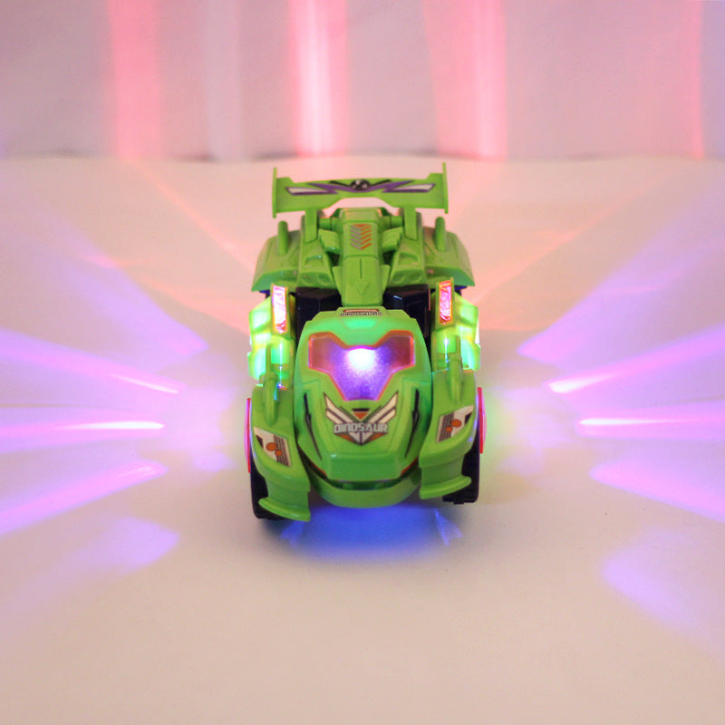 R/C Car - Transforming Dinosaur Robot - Powerful LED Lights, Sounds, and Roaring Dinosaur Action