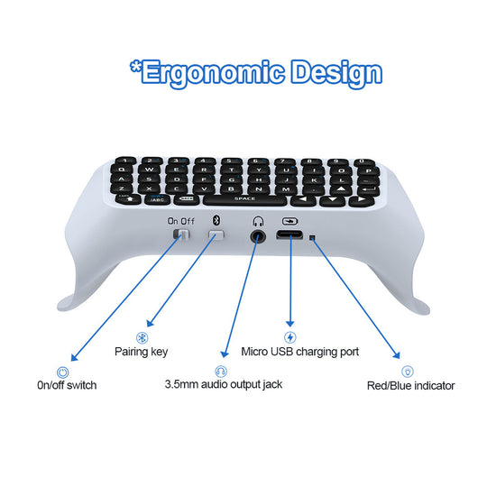 PS5 (PlayStation 5 DualSense) Handle Wireless Controller Bluetooth External Keyboard Detachable Keyboard