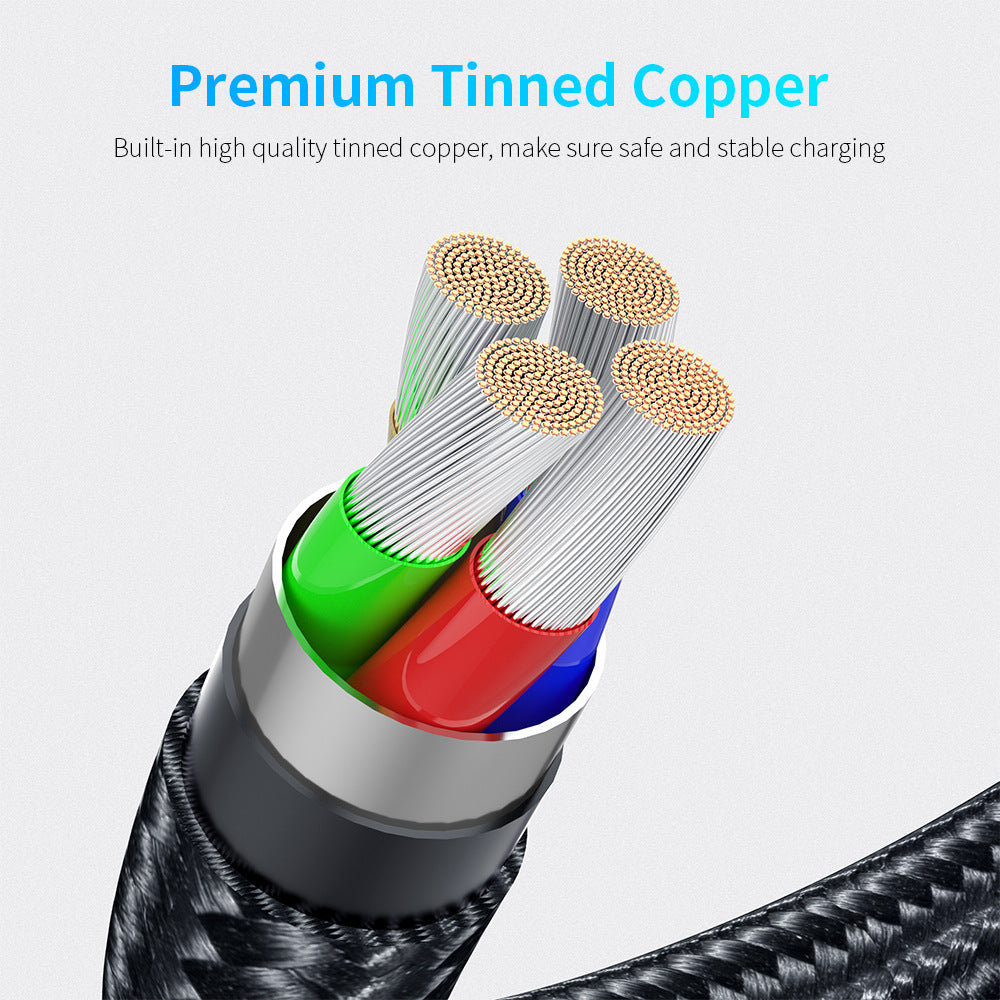 Essager 360° Magnetic Rotating Fast-Charge Cable – USB-C, Micro-USB & Lightning, LED Indicator