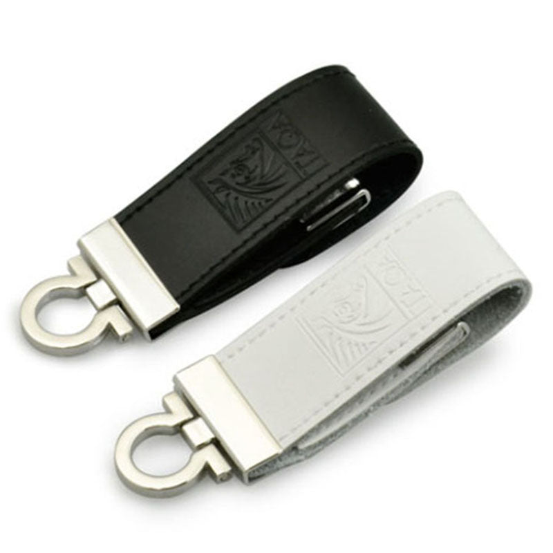 Leather Key Holder with Hidden USB Flash Drive