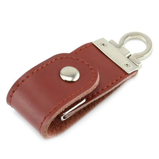 Leather Key Holder with Hidden USB Flash Drive