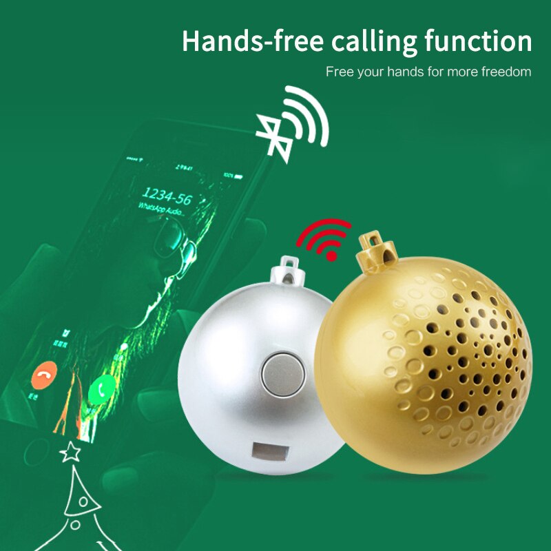 HarmonyGlow: Christmas Ball Ornament - Wireless Bluetooth Speaker